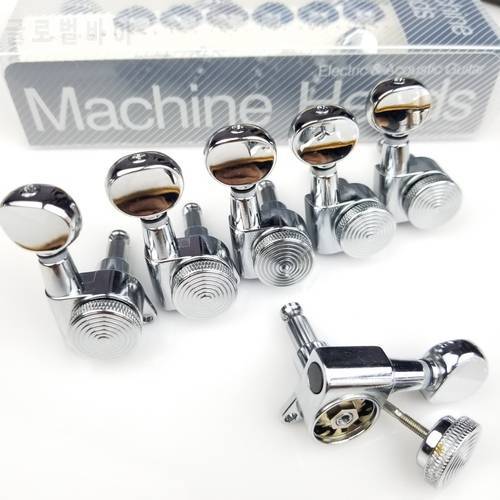 New Chrome Guitar Locking Tuners Electric Guitar Machine Heads Tuners JN-05SP Lock Silver Tuning Pegs ( With packaging )