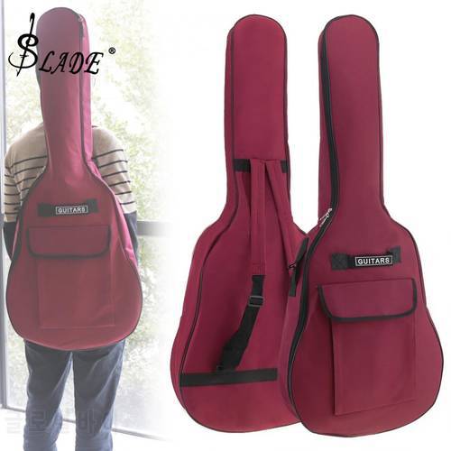 SLADE 40/41 Inch Oxford Fabric Guitar Case Gig Bag Double Straps Padded 5mm Cotton Soft Waterproof Backpack Guitar Parts