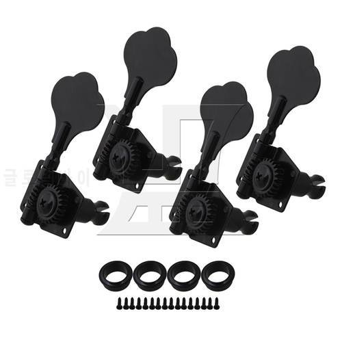 Yibuy Black 4R Sealed Tuners Machine Heads Tuning Pegs for Big Bass Parts