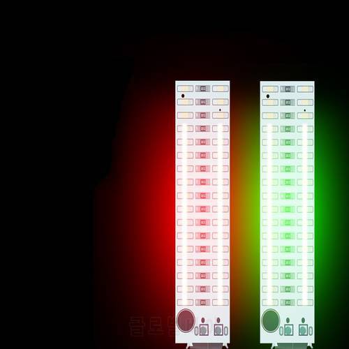 2x17 LED USB Voice control Level indicator VU Meter Amplifier Board Music spectrum Volume level indicator light