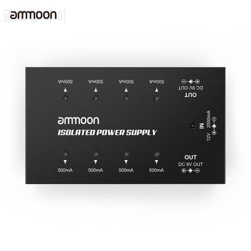 ammoon Guitar Effect Power Supply 8 Isolated DC Outputs Guitar Effect Pedal for 9V/18V Guitar Pedal Guitar Accessories