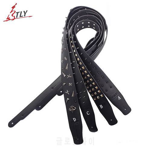 Personality Genuine Leather Guitar Strap for Bass Acoustic Electric Folk Guitar 150cm 3