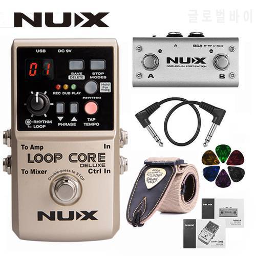 NUX Loop Core Deluxe Upgraded Guitar Pedal with Foot Switch Automatic Tempo Detection 8 Hours Recording 24-Bit Audio+Gifts