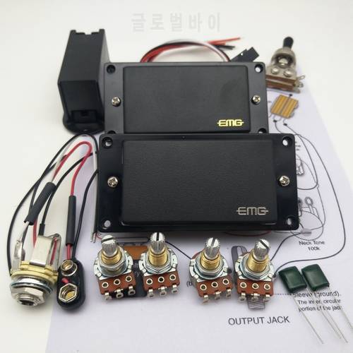 Guitar Pickup Active pickups Humbucker Pickups Electric Guitar With 25K Potentiometer Accessories + Installation drawings