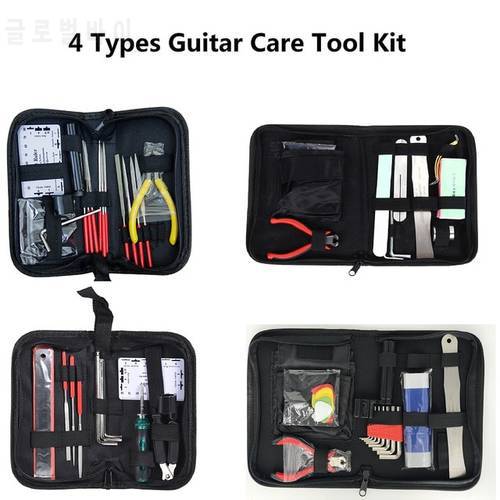 4 Types Professional Guitar Care Tool Repair Maintenance Tech Kit Set for Acoustic Electric Bass Guitar Tools Kit