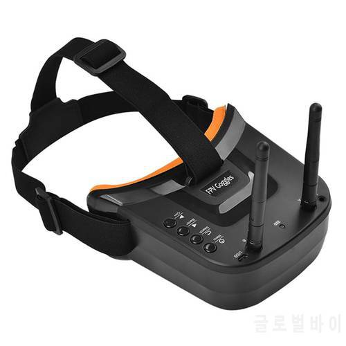 ABGN Hot-Mini FPV Goggles 3 inch 480x320 Display Double Antenna Reception 5.8G 40CH with Battery for RC FPV Racing Drone Quadc