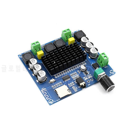 XH-A105 Bluetooth-compatible 5.0 TDA7498 digital Power amplifier board 2x100W Stereo Audio AMP Module Support TF Card AUX