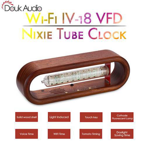 Vintage IV-18 VFD Nixie Tube Clock Alarm Tomato Timing WiFi Remote Control