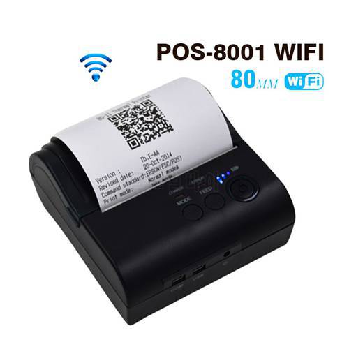 Portable Termal Printer 80mm ZJ POS-8001 WIFI Thermal Receipt Machine with Wifi Password