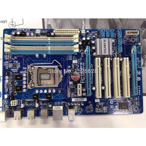 original motherboard for Gigabyte GA-P55-S3 LGA 1156 DDR3 P55-S3 16GB For i3 i5 i7 USB2.0 H55 Desktop motherboard
