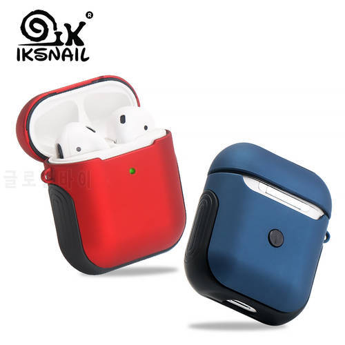 IKSNAIL Earphone Case For Apple AirPods 2 Silicone Cover Wireless Bluetooth Headphone Air Pods Pouch Protective For AirPod Case