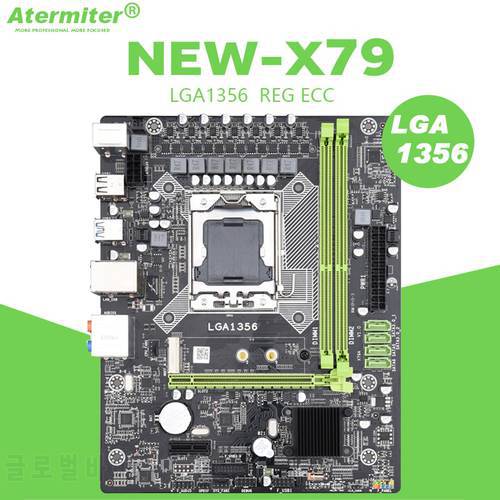 Atermiter X79 LGA 1356 Motherboard Support REG ECC Server Memory and Xeon E5 Processor USB 2.0 SATA 2.0 LGA 1356
