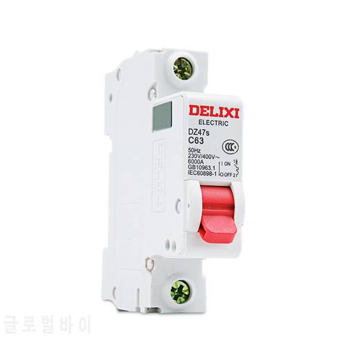 Air Breaker switch DELIXI MCB 1P 10A 20A 32A 63A for DIY Smart Home Automation