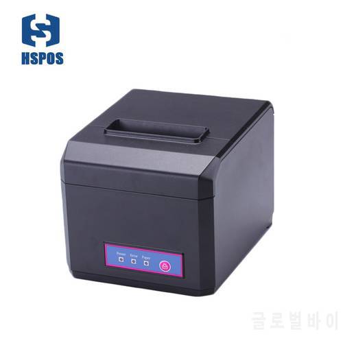 Pos 80mm thermal receipt printer with auto cutter serial port quality kichen bill printing machine high speed also support 58mm