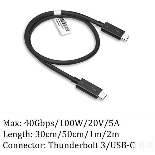 Intel Certified Thunderbolt 3.0 Cable USB-C to USB-C Supports 100W Charging 40Gbps Data Transfer for Type-C Macbook 1.6 50cm2m