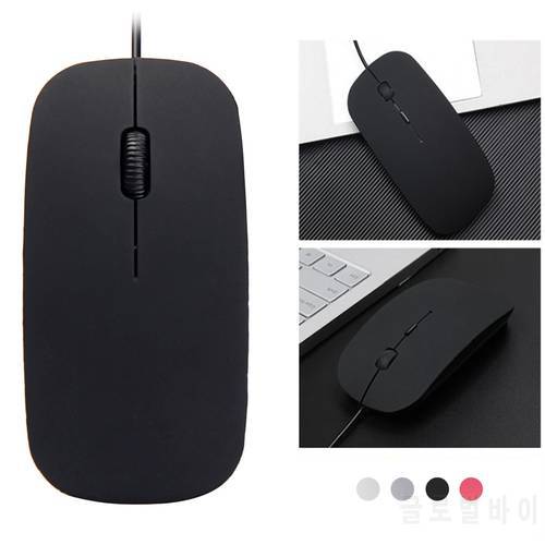 4 Colors Ultra Thin USB Wired Mouse 1600 DPI Mice Mute Button For Laptop PC Wired Mouse For MacBook Air Pro Computer Peripherals