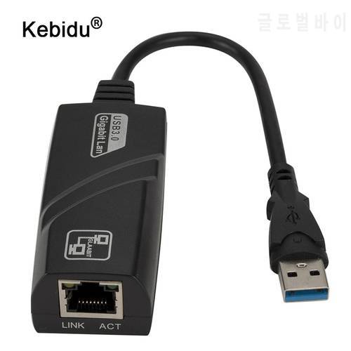 kebidu USB 3.0 to 10/100/1000 Gigabit RJ45 Ethernet LAN Network Adapter 1000Mbps Plug and Play for PC Laptop for IOS/windows