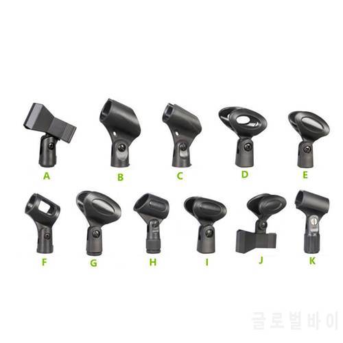 10 pcs/lots Stands Universal Microphone Clip Black Holder Clip for universal Handheld Microphone Mic universal Clip