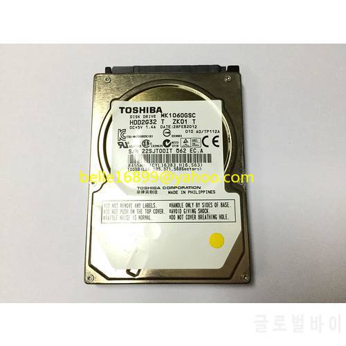 Origianl Disk drive MK1060GSC HDD2G32 E ZK01 DC+5V 1.4A 100GB For Den so Car HDD navigation systems made in Japan