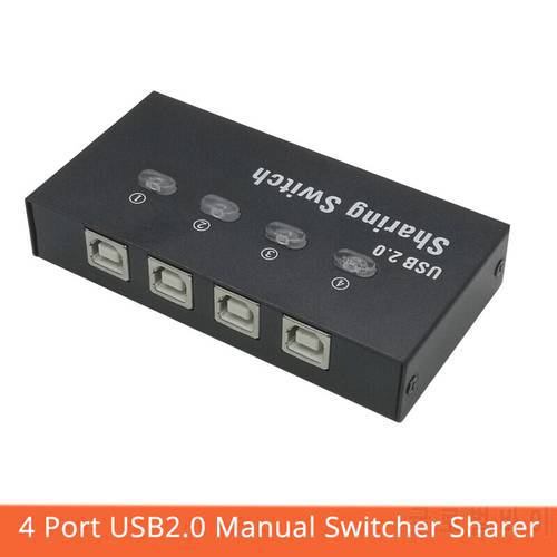 4 Ports USB Switch Box usb2.0 Manual Printer Switcher Four Pc Sharing 1 USB Device U Disk Keyboard Mouse