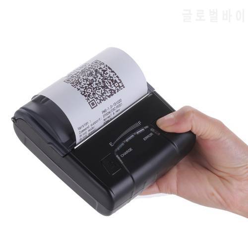 3 inch portable bluetooth thermal receipt printers mall bill impressora termica 80mm QR code printing IOS