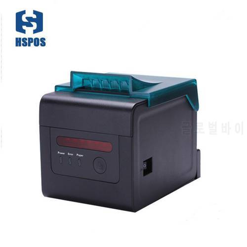 pos80 thermal bill printer with cutter oil control restaurant receipt printing machine support wired and wireless print