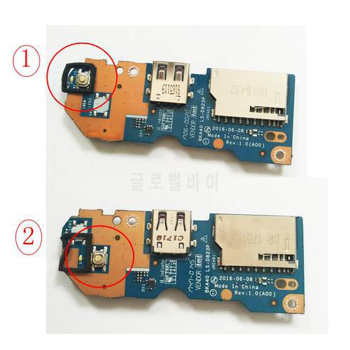 Laptop USB PWOER SD Board For DELL 15 7000 7560 7460 7472 LS-D823P 0857WR 06KTG3 1