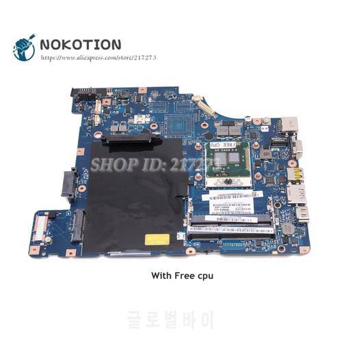 NOKOTION For Lenovo G460 Z460 Laptop Motherboard NIWE1 LA-5751P MAIN BOARD HM55 UMA DDR3 Free CPU