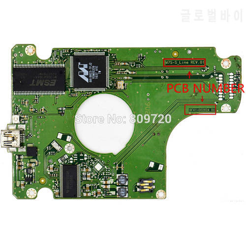 USB 2.0 hard drive PCB board BF41-00282A M7S-S LINE REV.01 for Samsung HM3221X , HM502JX