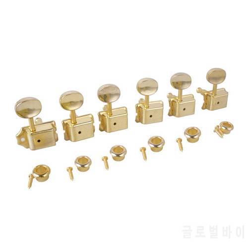 Gold 6R Vintage Style Electric Guitar String Tuning Pegs Tuner Machine Heads for Strat Tele