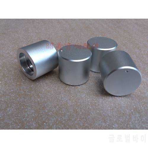 Sandblasting silver / black Diameter 25mm high 22mm Cylindrical All aluminum solid audio amplifier volume Potentiometer knob