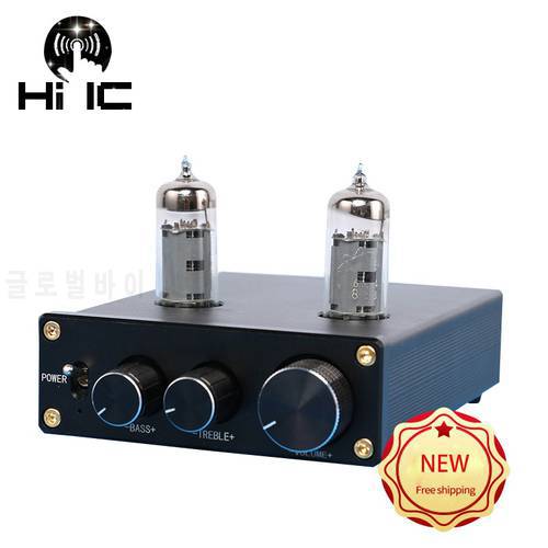 6J3/6K4 Vacuum Tube Amplifier Preamp HiFi Dual Channel Volume Control Tone Preamplifie Treble&Bass Tone Control