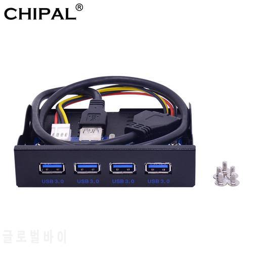 CHIPAL 19+1 20Pin 4 Port USB 3.0 Front Panel Combo Bracket USB3.0 Hub Adapter for PC Desktop 3.5