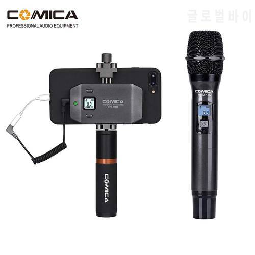 COMICA CVM-WS50H Multi-Channels Smartphone Wireless Microphone with Hand-held Transmitter 6 Channels 60m Working Distance