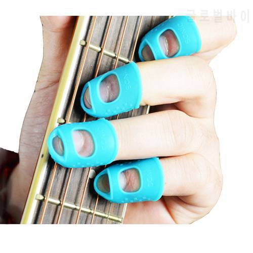 1 pc Guitar String Finger Guard Fingertip Protector Silicone Left Hand Finger Protection Press Guitar Parts Accessories S/M/L
