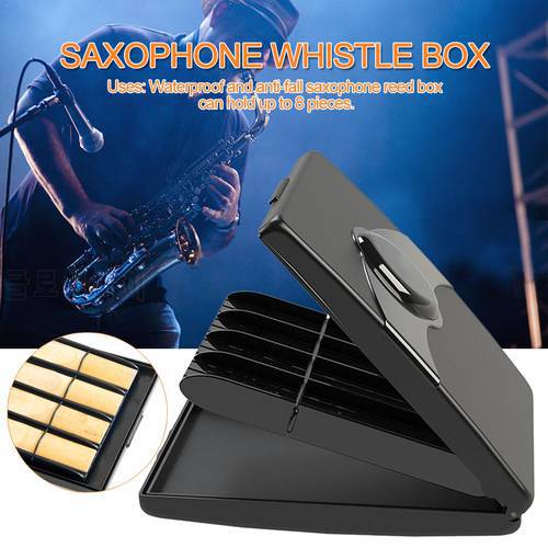 High Quality Sax Clarinet Reeds Case Holder Box Black ABS 8pcs Reeds Capacity For Saxophone Clarinet Reeds Woodwind Instruments