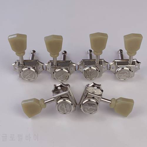 1 Set GUYKER 3R3L Vintage Deluxe Electric Guitar Machine Heads Tuners Nickel Tuning Pegs