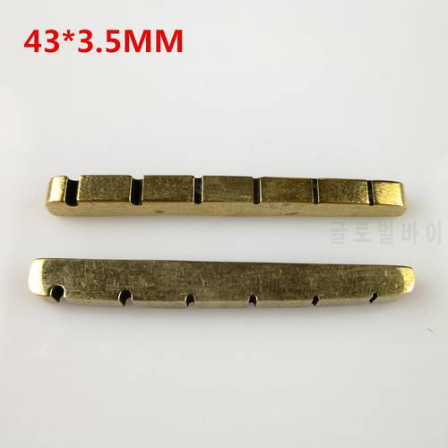 1 Piece Solid Brass Metal Electric Guitar Nut 43mm for Fender Telecaster Tele TL Stratocaster Strat ST Style Electric Guitar