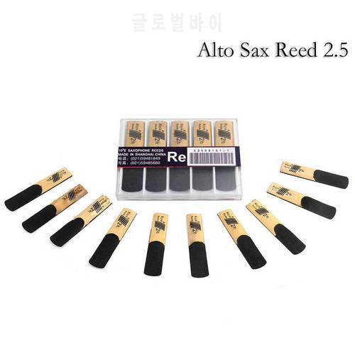 10pcs/lot Eb Alto Saxophone Reed Strength 2.5 Bamboo Sax Reeds Woodwind Instrument Parts Accessories