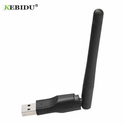 KEBIEU WIFI USB 2.0 Adapter MT-7601 USB 150Mbps Wireless Network Card 2.4GHz Adapter with Antenna Chipset Ralink MT-7601 for PC
