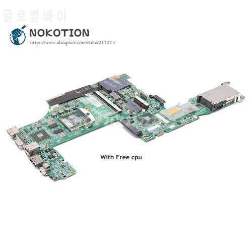 NOKOTION For Lenovo Thinkpad T510 Laptop Motherboard NVS 3100M 63Y1878 48.4CU06.031 48.4CU02.051 Main Board Free cpu