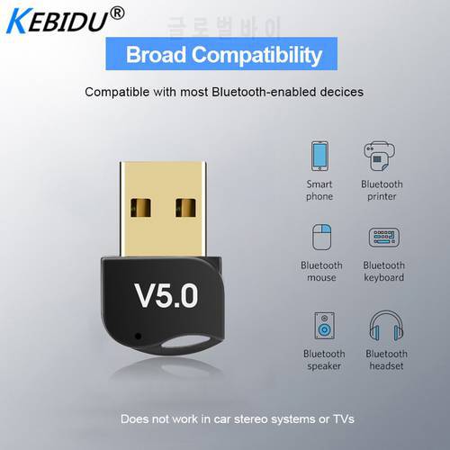 kebidumei USB Bluetooth Adapter V5.0 Dual Mode Wireless Bluetooth Dongles Music Sound Receiver Adaptador Bluetooth Transmitter