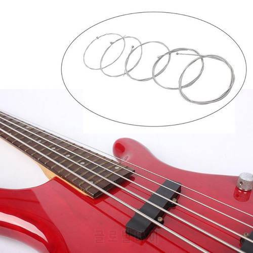 1 Set of 5 Pcs Steel Strings for 5 String Bass Guitar Diameter 0.12 inch-0.04 inch Musical Instrument Guitar Parts Accessories