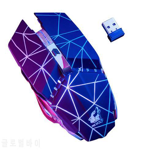 Free Wolf X11 Ergonomic 2.4G 2400DPI Stylish Automatic Connection Easy to Use Wireless Optical Mouse for Laptop Computer