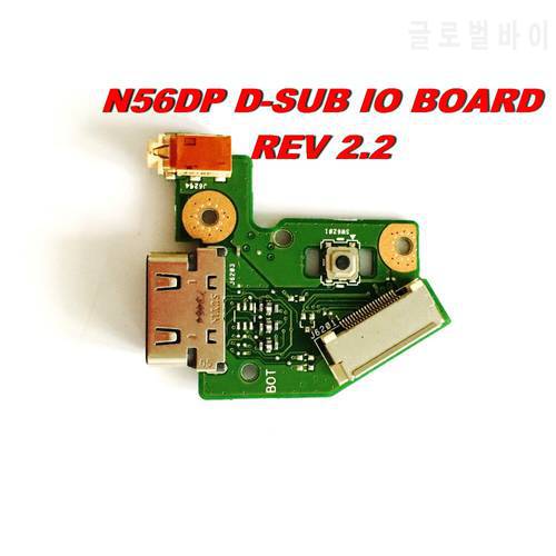 Original For ASUS N56DP USB Audio BOARD N56DP D-SUB IO BOARD REV 2.2 Tested good Free shipping