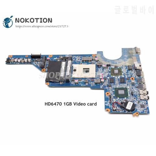NOKOTION DA0R13MB6E0 For HP Pavilion G4 G6 G7 Laptop Motherboard R13 HM65 DDR3 HD6470 GPU 1GB 650199-001 636375-001 MAIN BOARD