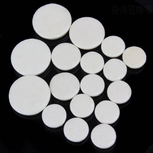 17pcs/set SLADE Clarinet Replacement Pads 17.3mm 15.1mm 12mm 10mm White Woodwind Instruments Part & Accessories