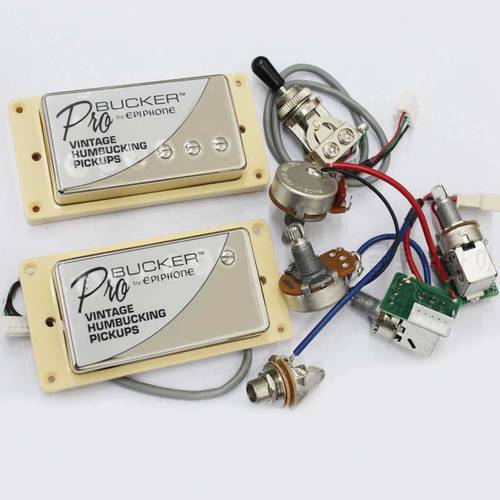 Probucker N and B pickups with pro wiring harness pots/w 3way switches