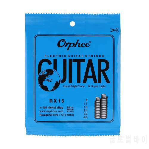 Orphee Electric Guitar Strings Hexagonal Carbon + Steel Nickel Alloy Ultra Light Tension electric guitar accessories Hot Sell