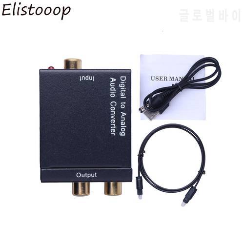 Portable Digital Optical Coaxial Toslink Signal To Analog Audio Converter Adapter RCA Digital To Analog Audio Converter Adapter